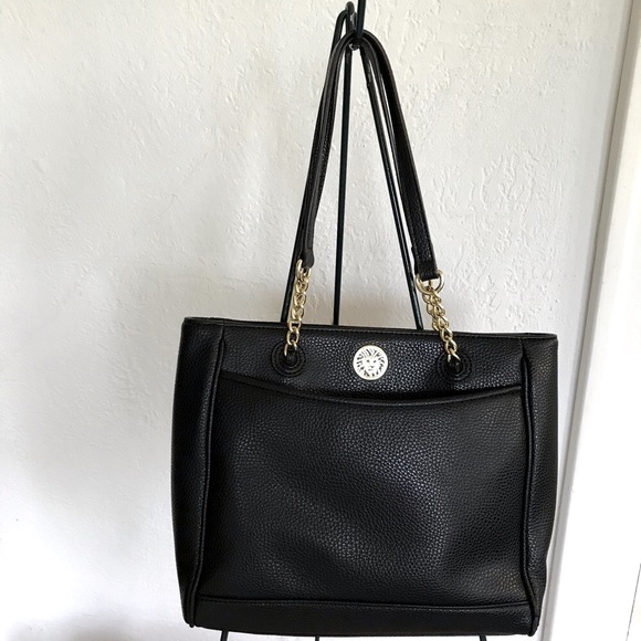 Ann Klein chain Shoulder Bag Color Black - Picture 10 of 16
